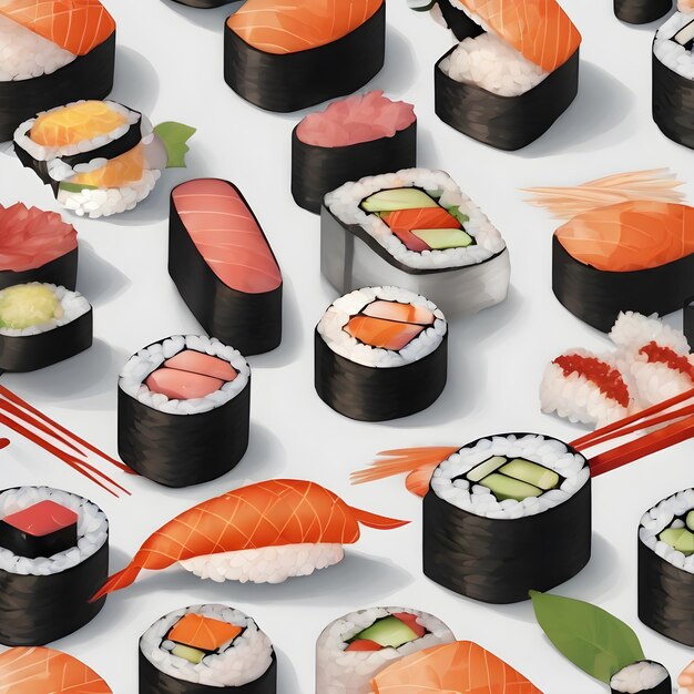 Photo sushi icon background very cool