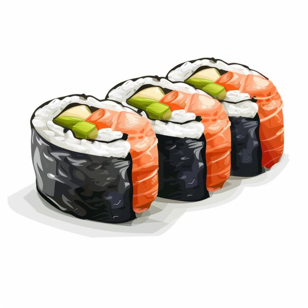 Sushi isolated on White Background