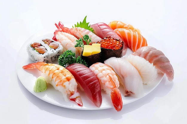 Photo sushi japanese on white background