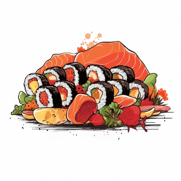 Sushi logo AI generated Image