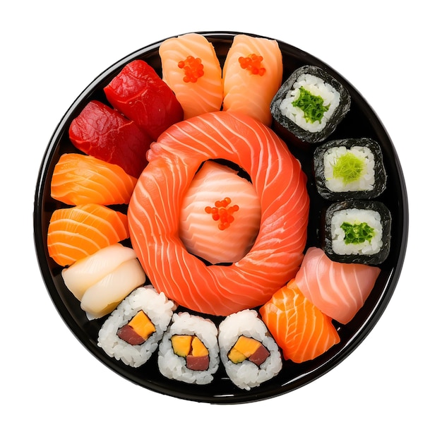 Foto il capolavoro del sushi, un mix colorato per gli amanti del sushi