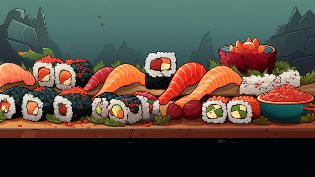 sushi met verse vis