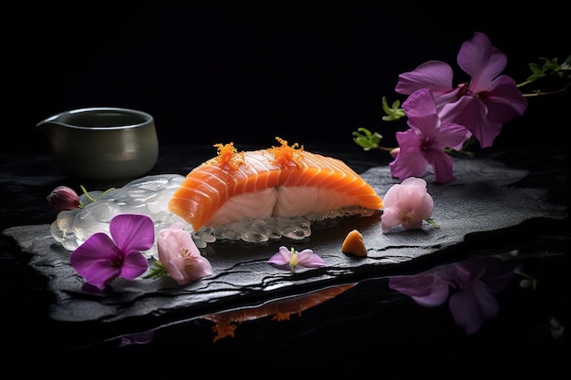 Sushi met zalm Generative Ai