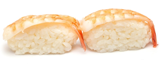 Sushi nigiri op witte achtergrond