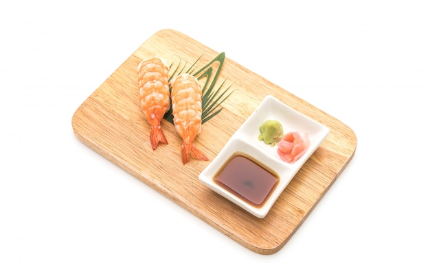 sushi nigiri van garnalen - Japanse voedselstijl