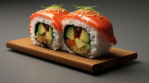 sushi on a plate