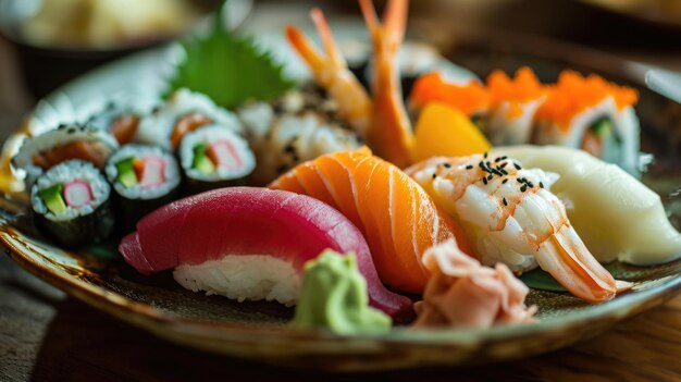 Sushi on a plate