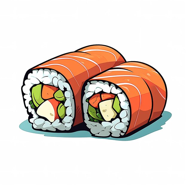 Sushi platte vector illustratie cartoon