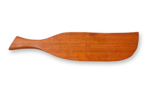 Sushi platter. Empty wooden plate for food presentation, top view, isolated at white background