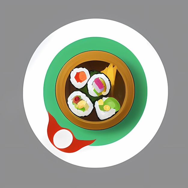 Photo sushi platter set logo