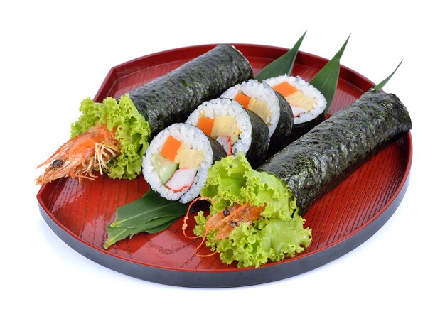 Sushi rice roll japanese food style