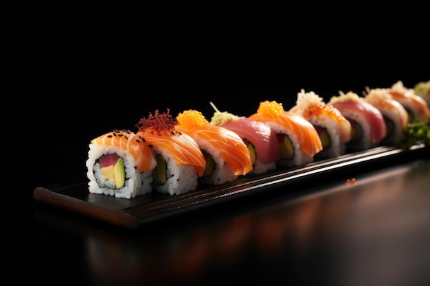 Sushi and roll for ads AI generated