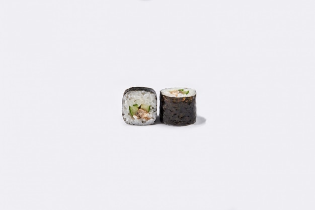 sushi roll isolated on white