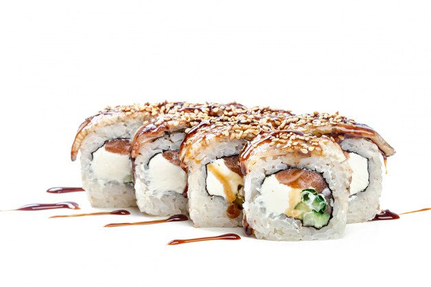 Sushi roll isolated.