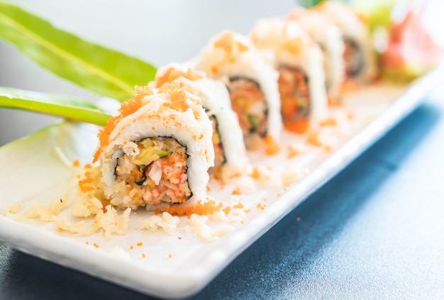 Sushi roll maki tempura