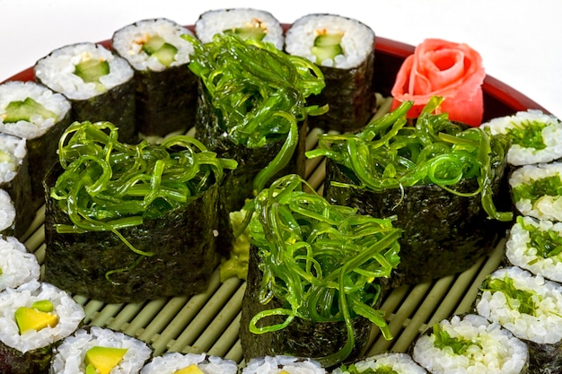 Sushi and roll vegetarian set