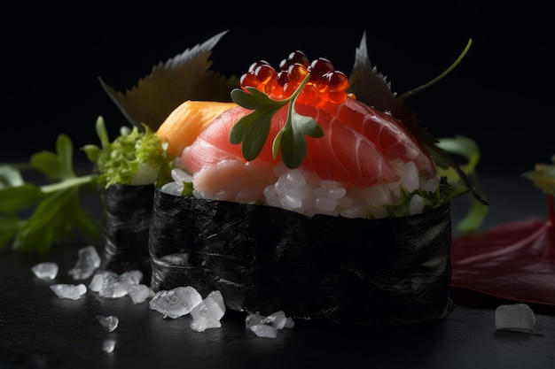 Sushi rolls food Generate Ai