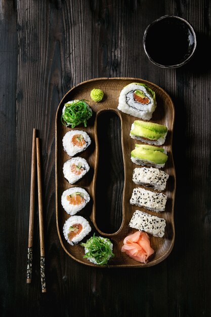 Sushi rolls set