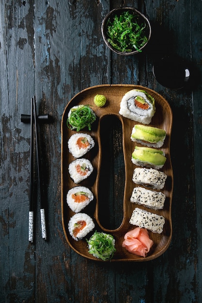 Sushi rolls set