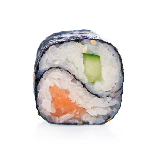 Sushi Rolls sushi roll maki met vliegende vissen kaviaar garnalen zalm en avocado Japans eten