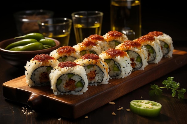 Sushi Rolls with Pickled Jalapenos