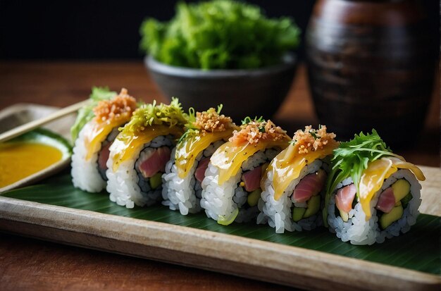 Sushi Rolls with Pickled Mustard Greens