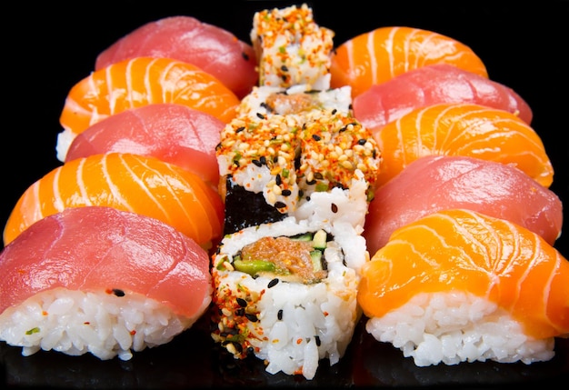 sushi and rolls