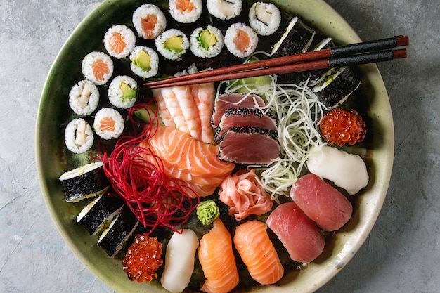 Sushi sashimi ingesteld