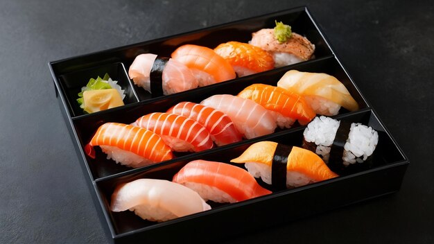 Photo sushi sashimi set