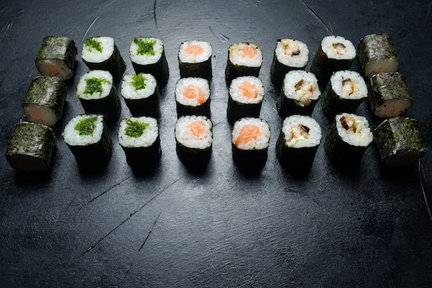 Sushi set assortment rolls