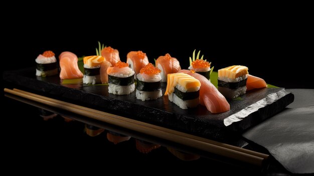 Sushi set Illustration AI GenerativexA