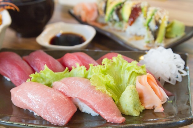 Sushi set. Japanese national food