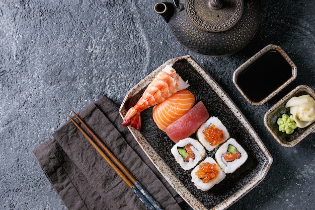 Sushi Set nigiri and rolls