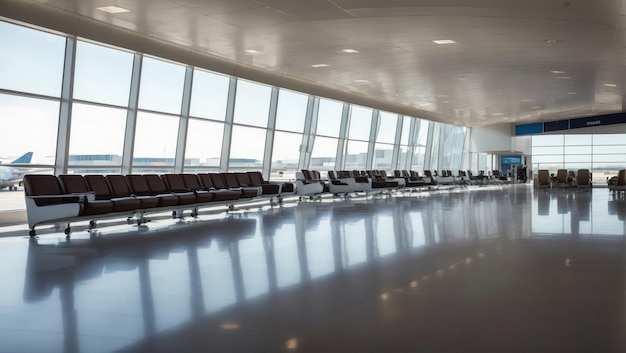 Suspended Expectations The Serenity of an Empty Airport Lounge