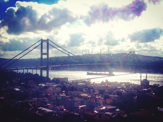 Foto ponte sospeso sul fiume