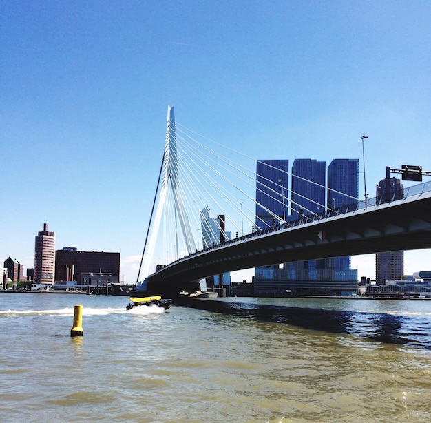 Photo suspension bridge over river