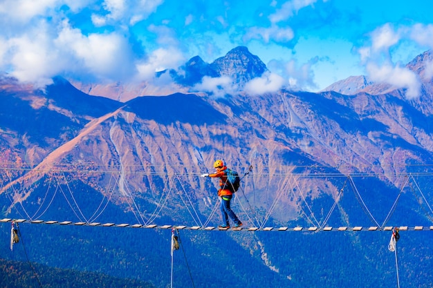 Photo suspension bridge rose peak sochi