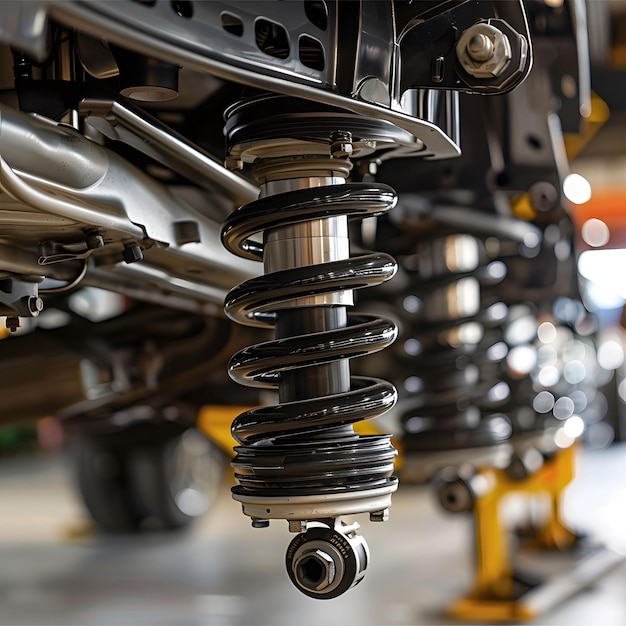 Suspension work under vehicle springs and shocks