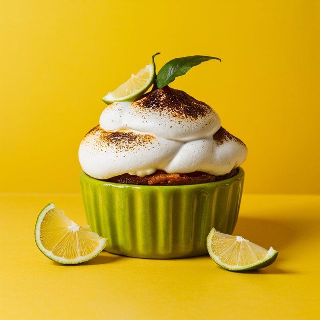 Photo suspiro limeno topped with meringue