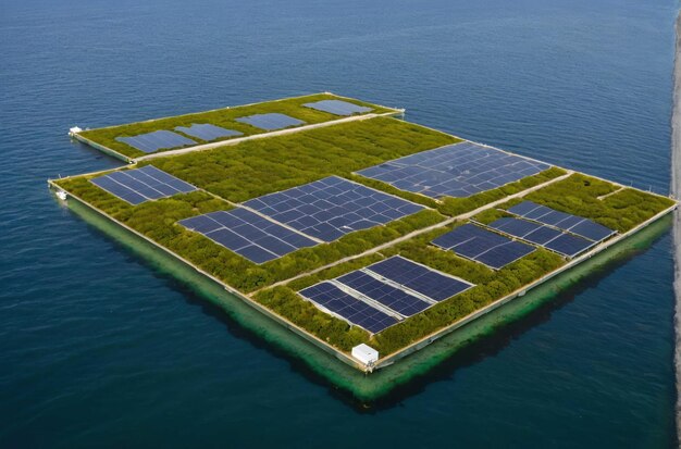 Photo sustainable aquaculture farm