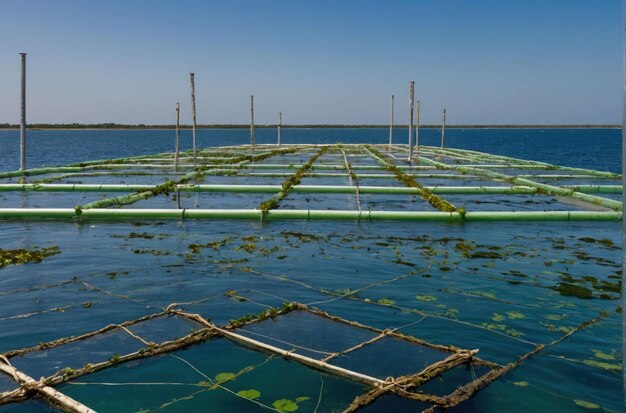 Foto azienda di acquacoltura sostenibile