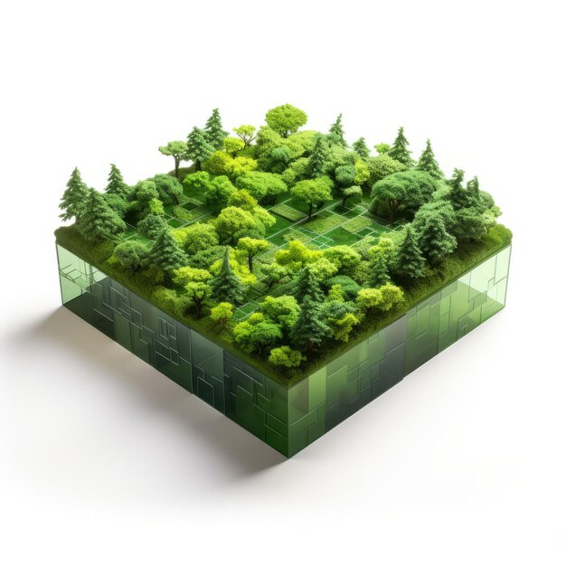 Sustainable Architecture 3d Forest In A Box Detailed Clean Design