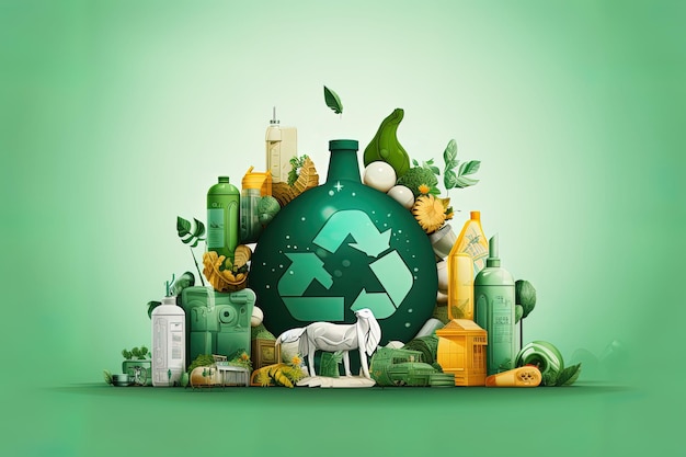 Sustainable branding and recycling processes promoting a circular economy