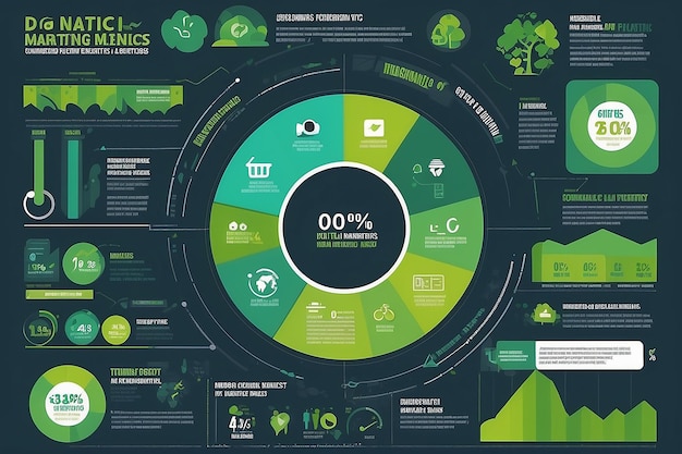 Photo sustainable digital marketing metrics infographic