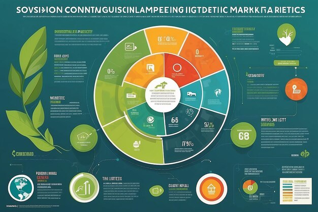 Photo sustainable digital marketing metrics infographic