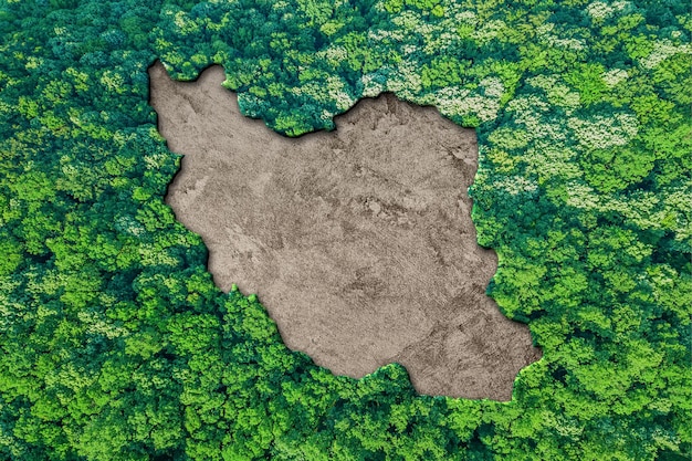 Habitat sostenibile mappa dell'iran, concetto di ambiente