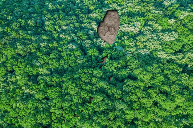 セントビンセントおよびグレナディーン諸島の持続可能な生息地の地図、環境コンセプト