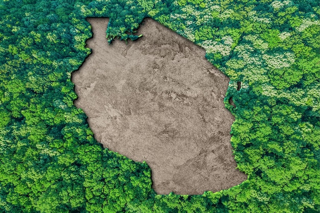 タンザニアの持続可能な生息地の地図、環境コンセプト