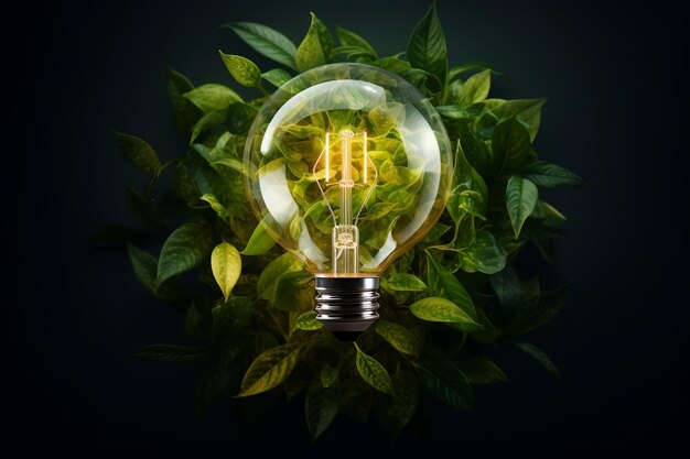 Sustainable LeafBased Lightbulb Generative AI