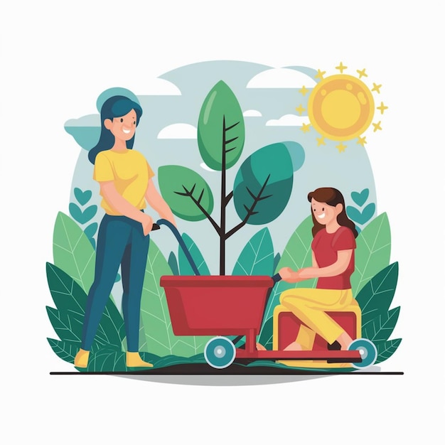 Sustainable Living Vector Illustrations